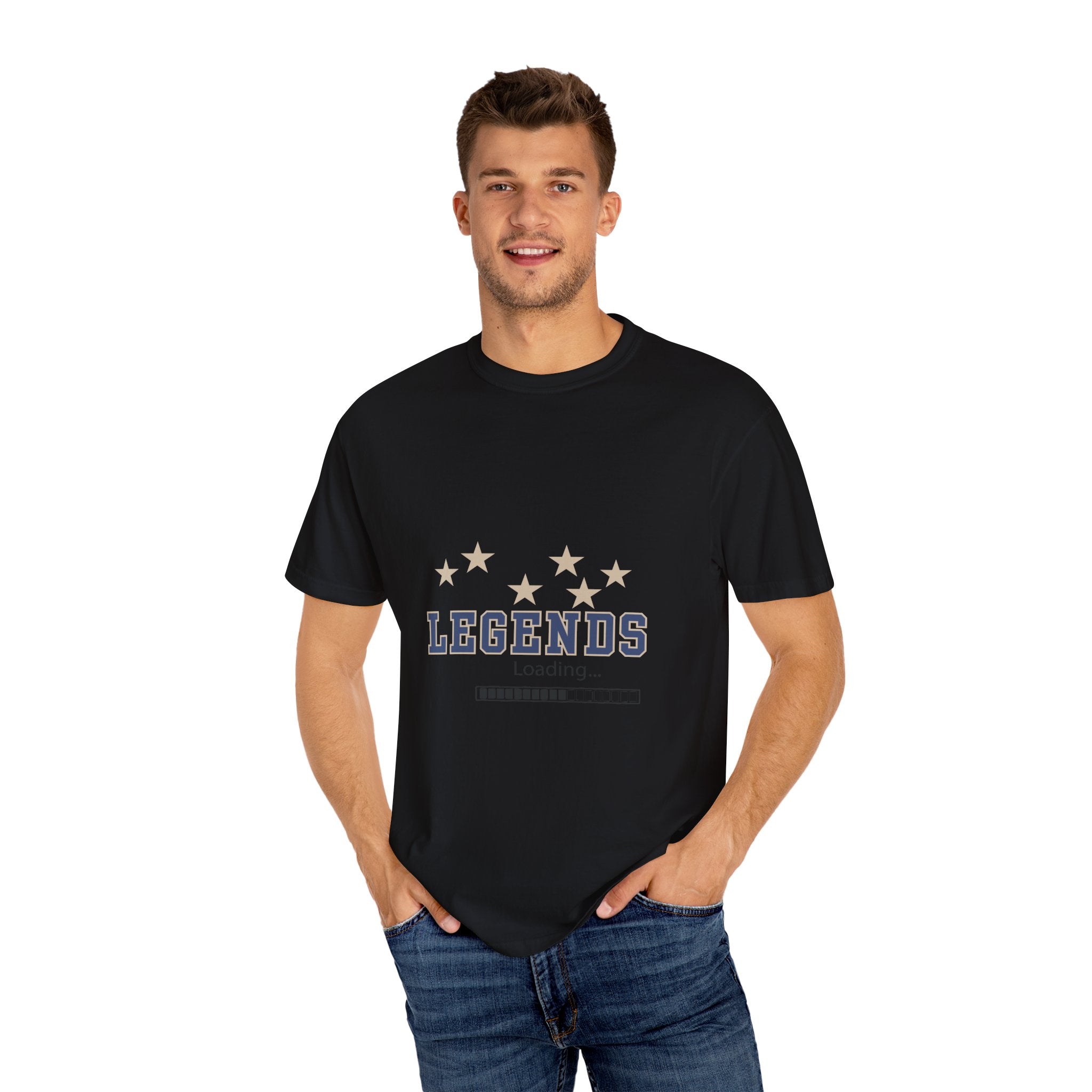 Legends Loading Unisex Garment-Dyed T-Shirt, Casual Tee, Gift for Sports Lovers, Team Spirit Wear, Birthday Present, Everyday Comfort
