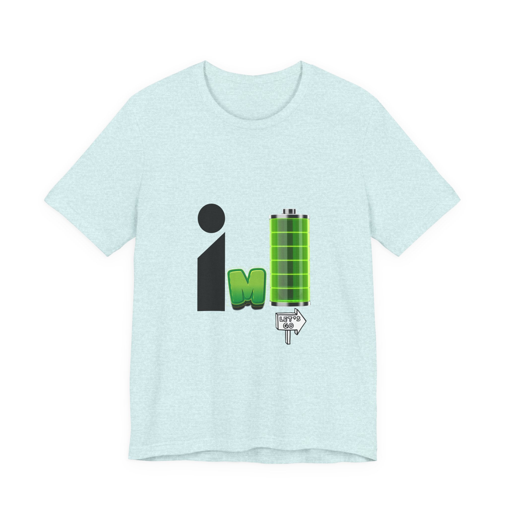 Energized Unisex Jersey Tee, Funny Graphic Tee, Rechargeable Battery Shirt, Gift for Tech Lovers, Casual Wear, Birthday Present, [...]