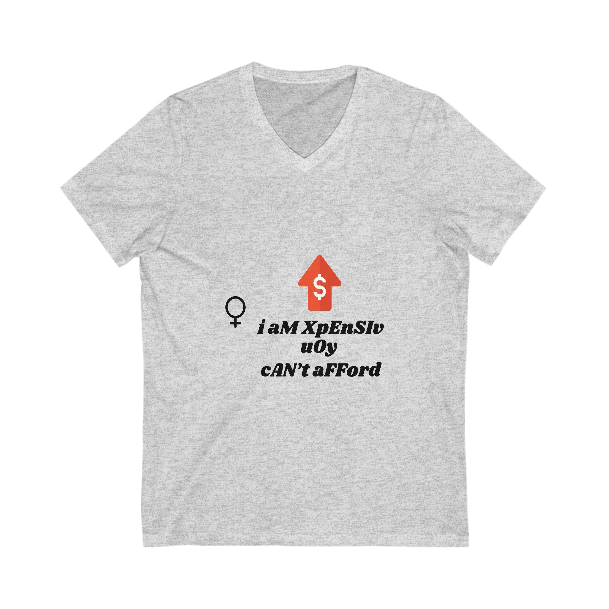 Bold Statement V-Neck Tee - Fun Casual Unisex Top, Gift for Her, Fashion Forward Shirt, Everyday Wear, Comfortable Casual