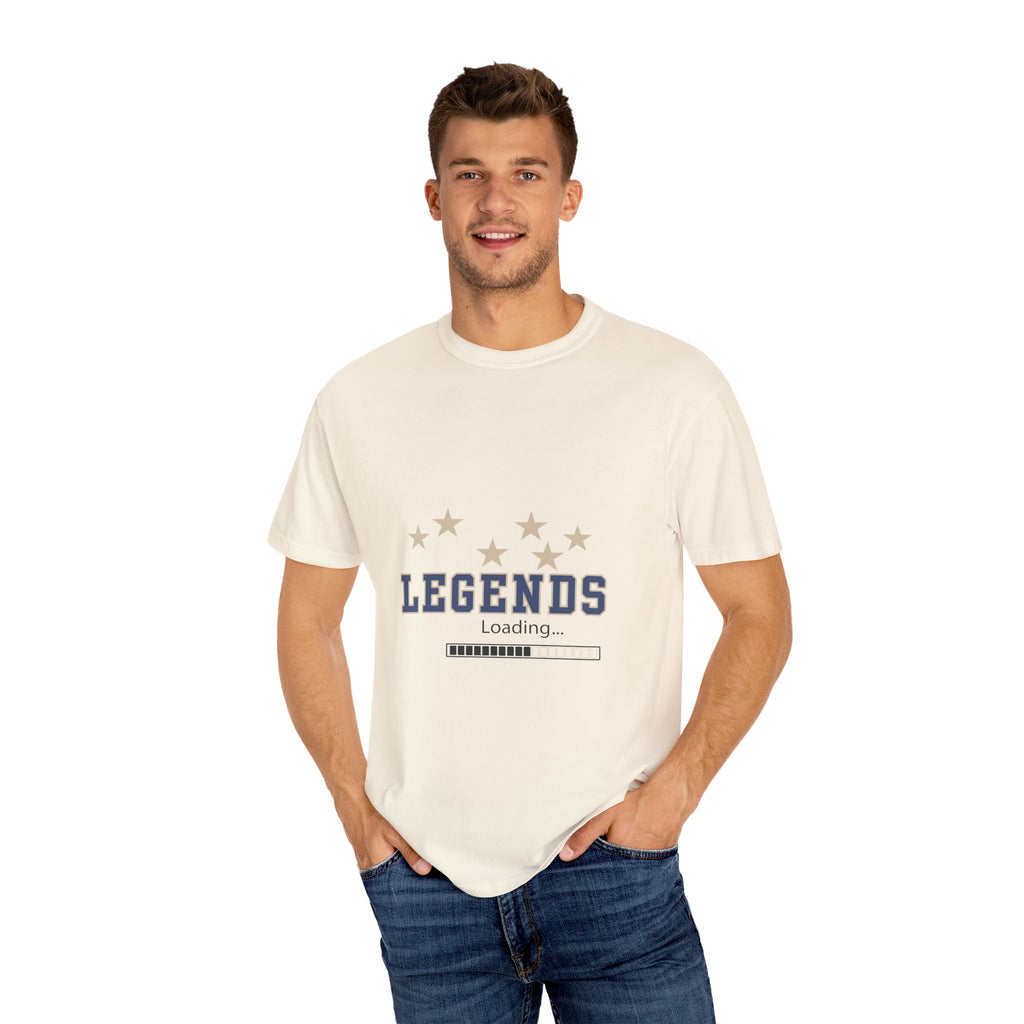 Legends Loading Unisex Garment-Dyed T-Shirt, Casual Tee, Gift for Sports Lovers, Team Spirit Wear, Birthday Present, Everyday Comfort