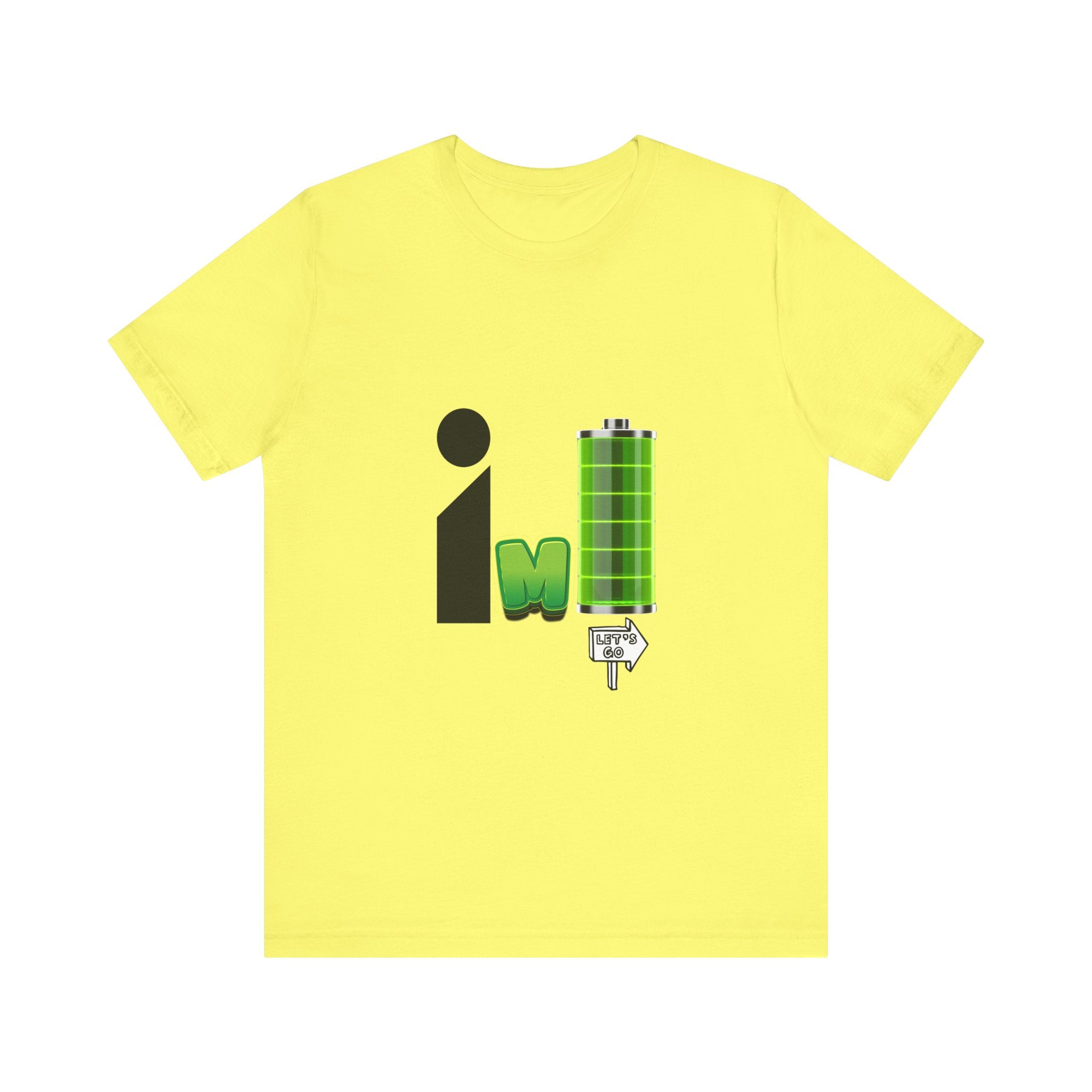 Energized Unisex Jersey Tee, Funny Graphic Tee, Rechargeable Battery Shirt, Gift for Tech Lovers, Casual Wear, Birthday Present, [...]