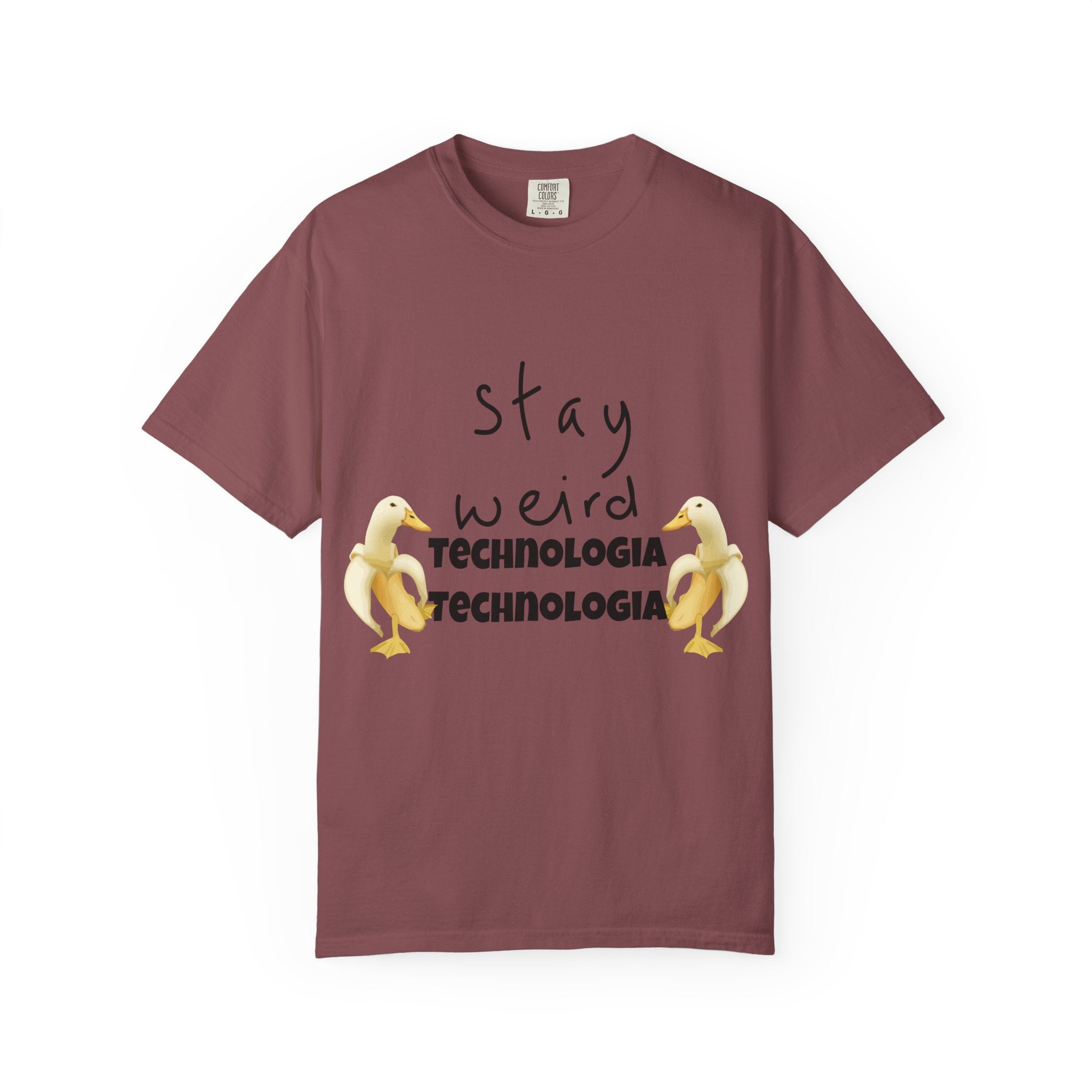 Stay Weird Unisex Garment-Dyed T-Shirt, Fun Casual Wear, Gift for Friends, Quirky Fashion, Must-Have Wardrobe Staple
