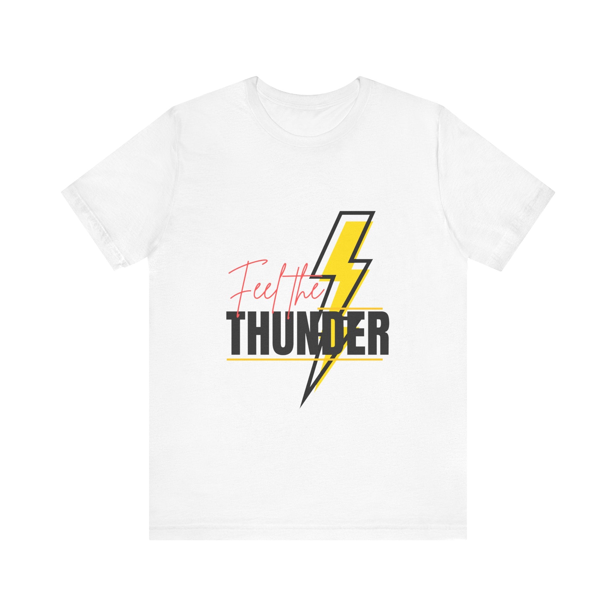 Unisex Oversized Thunder Tee - Feel the Thunder Graphic Tee, Casual T-Shirt, Gift for Music Lovers, Festival Fashion, Trendy Streetwear