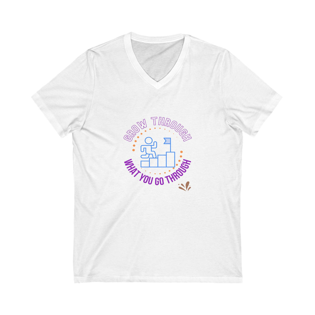 Motivational V-Neck Tee, Inspirational Apparel for Runners, Fitness Gifts, Workout Shirt, Exercise Fashion