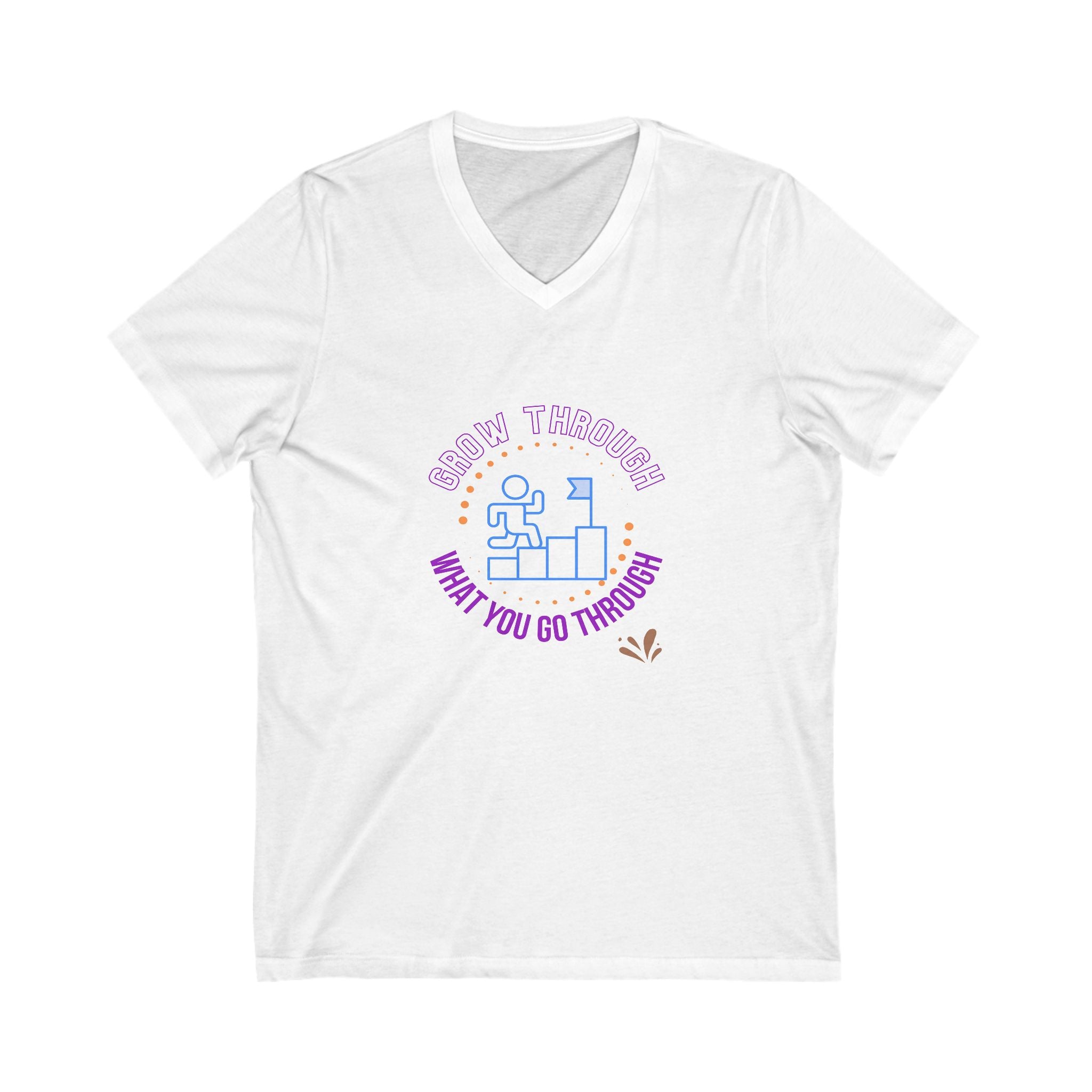 Motivational V-Neck Tee, Inspirational Apparel for Runners, Fitness Gifts, Workout Shirt, Exercise Fashion