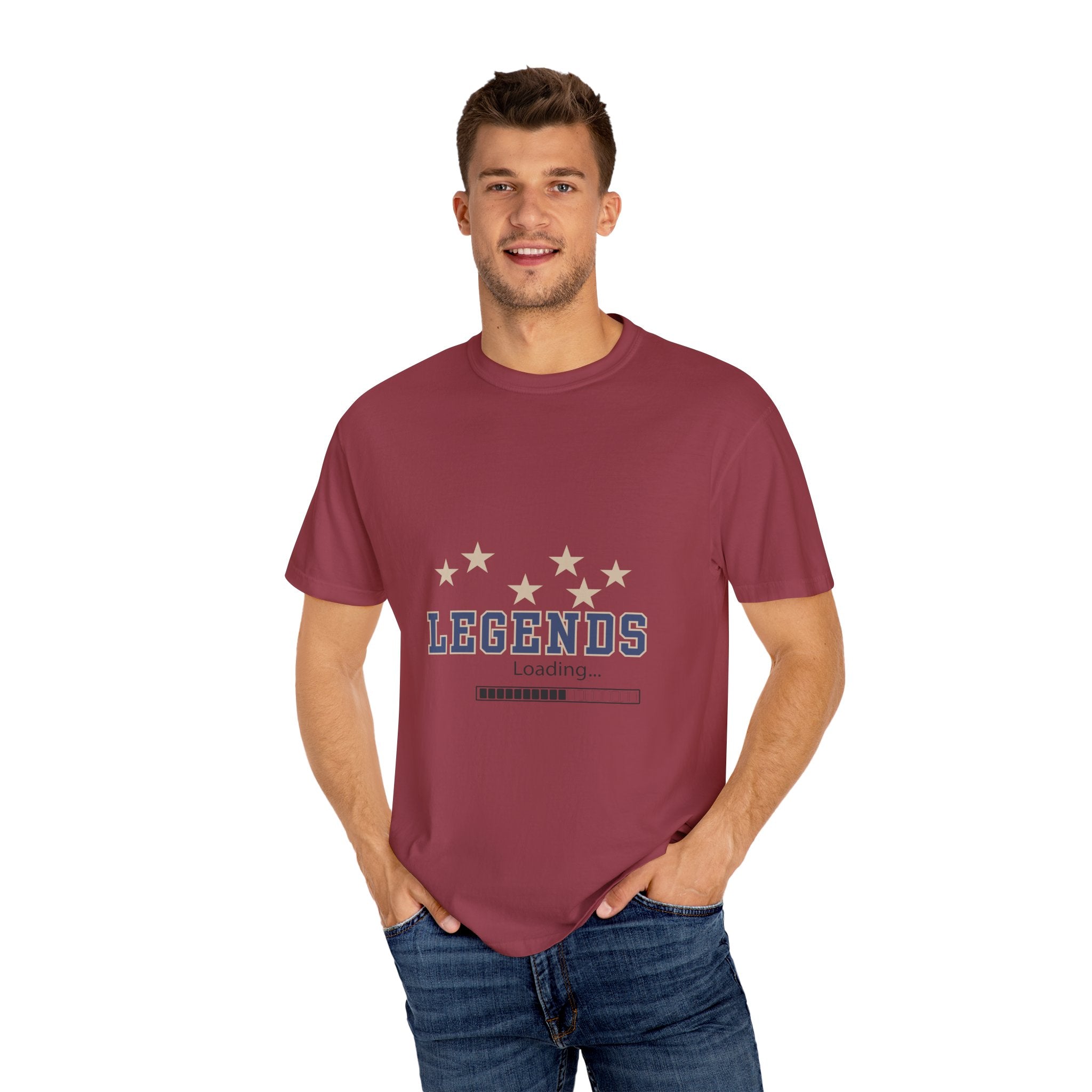 Legends Loading Unisex Garment-Dyed T-Shirt, Casual Tee, Gift for Sports Lovers, Team Spirit Wear, Birthday Present, Everyday Comfort