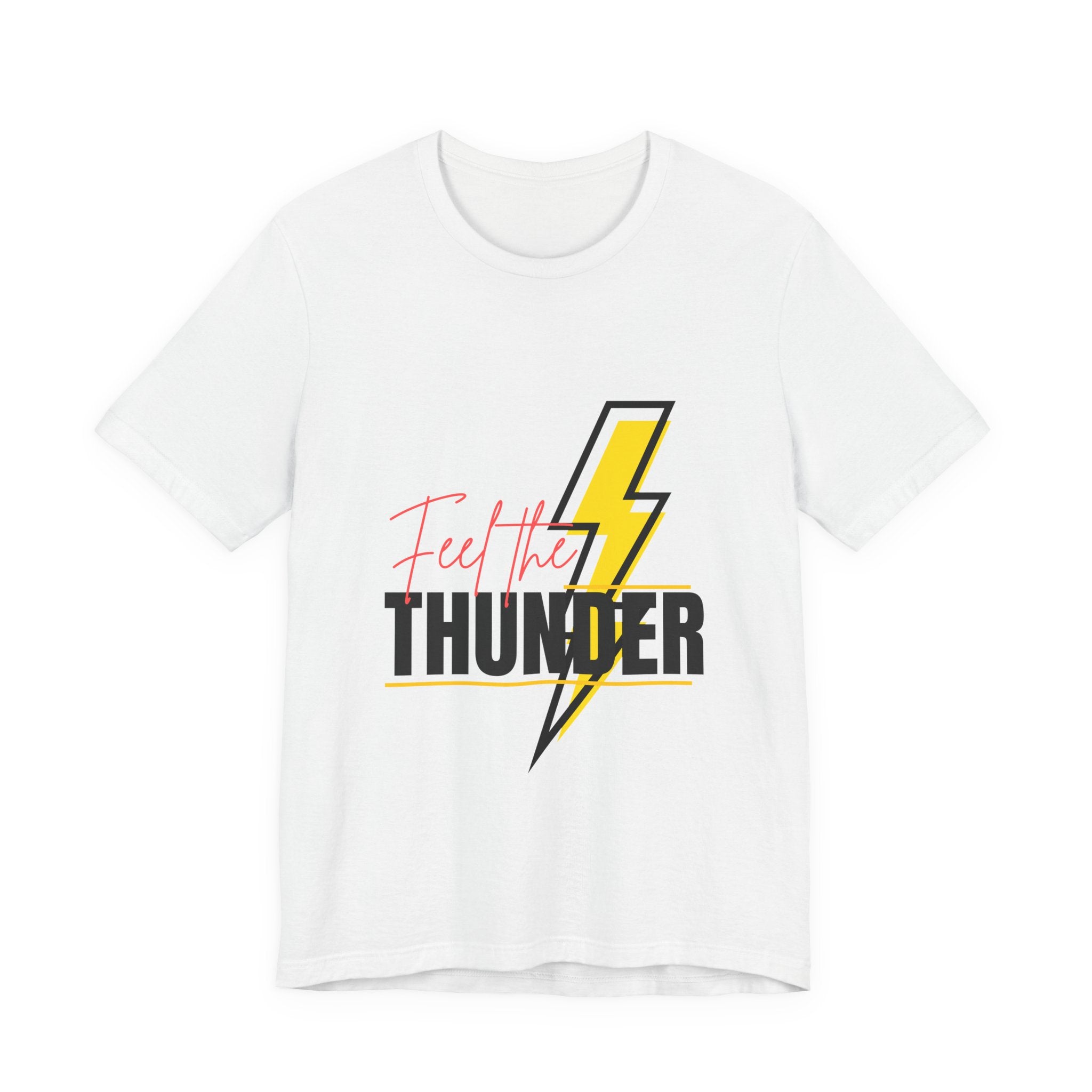 Unisex Oversized Thunder Tee - Feel the Thunder Graphic Tee, Casual T-Shirt, Gift for Music Lovers, Festival Fashion, Trendy Streetwear