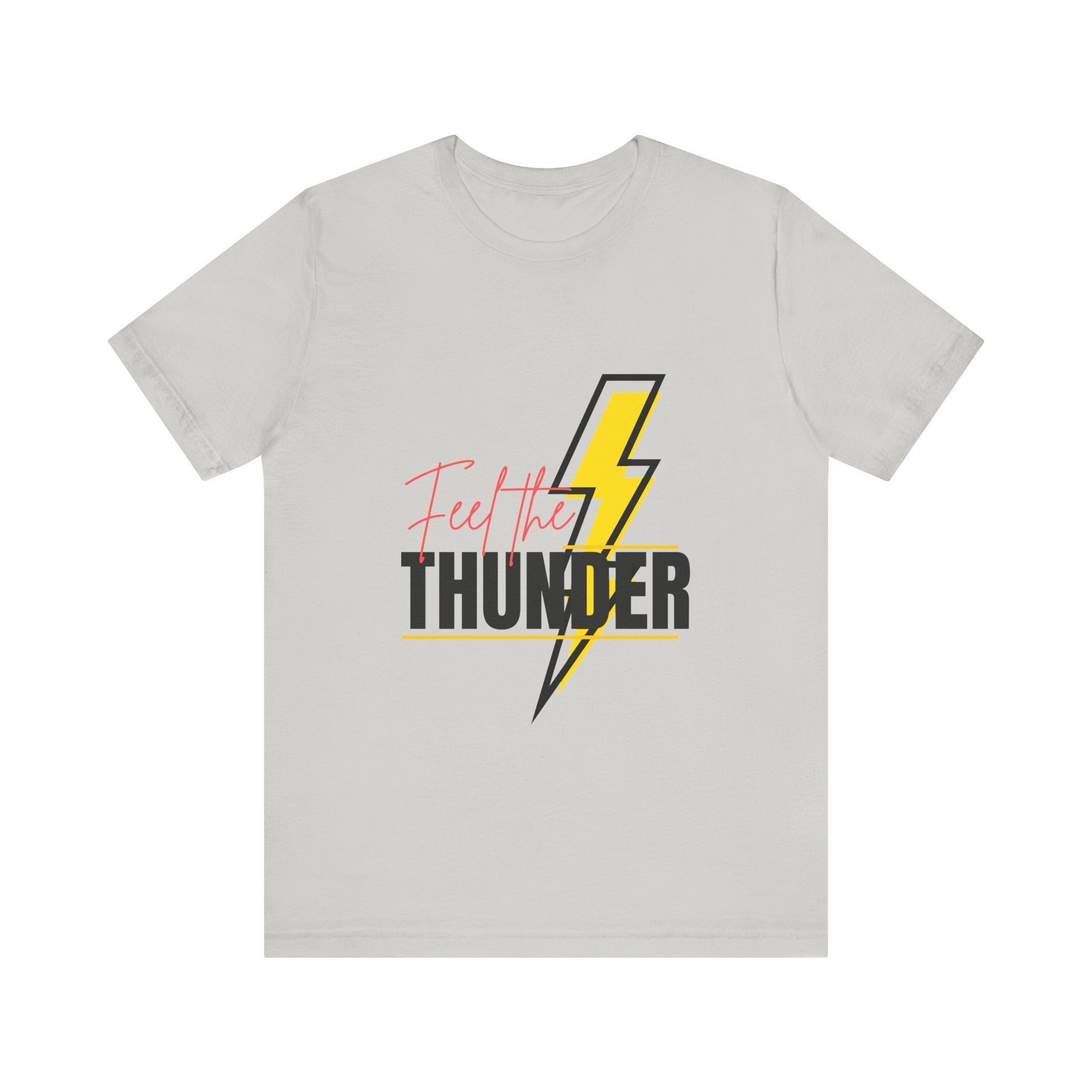 Unisex Oversized Thunder Tee - Feel the Thunder Graphic Tee, Casual T-Shirt, Gift for Music Lovers, Festival Fashion, Trendy Streetwear
