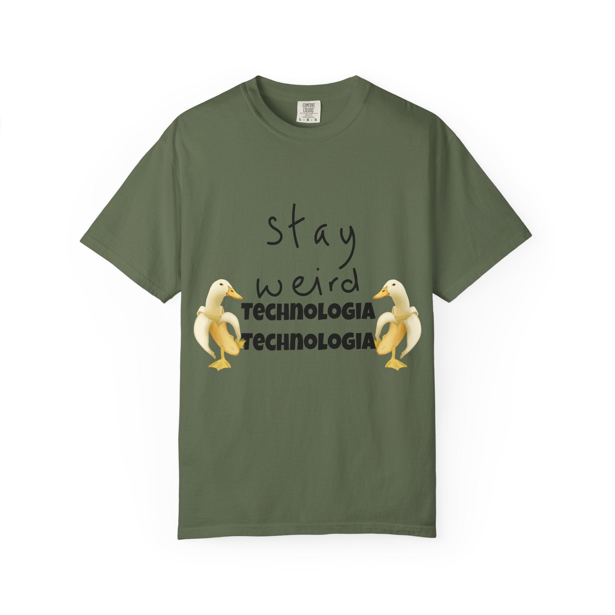 Stay Weird Unisex Garment-Dyed T-Shirt, Fun Casual Wear, Gift for Friends, Quirky Fashion, Must-Have Wardrobe Staple