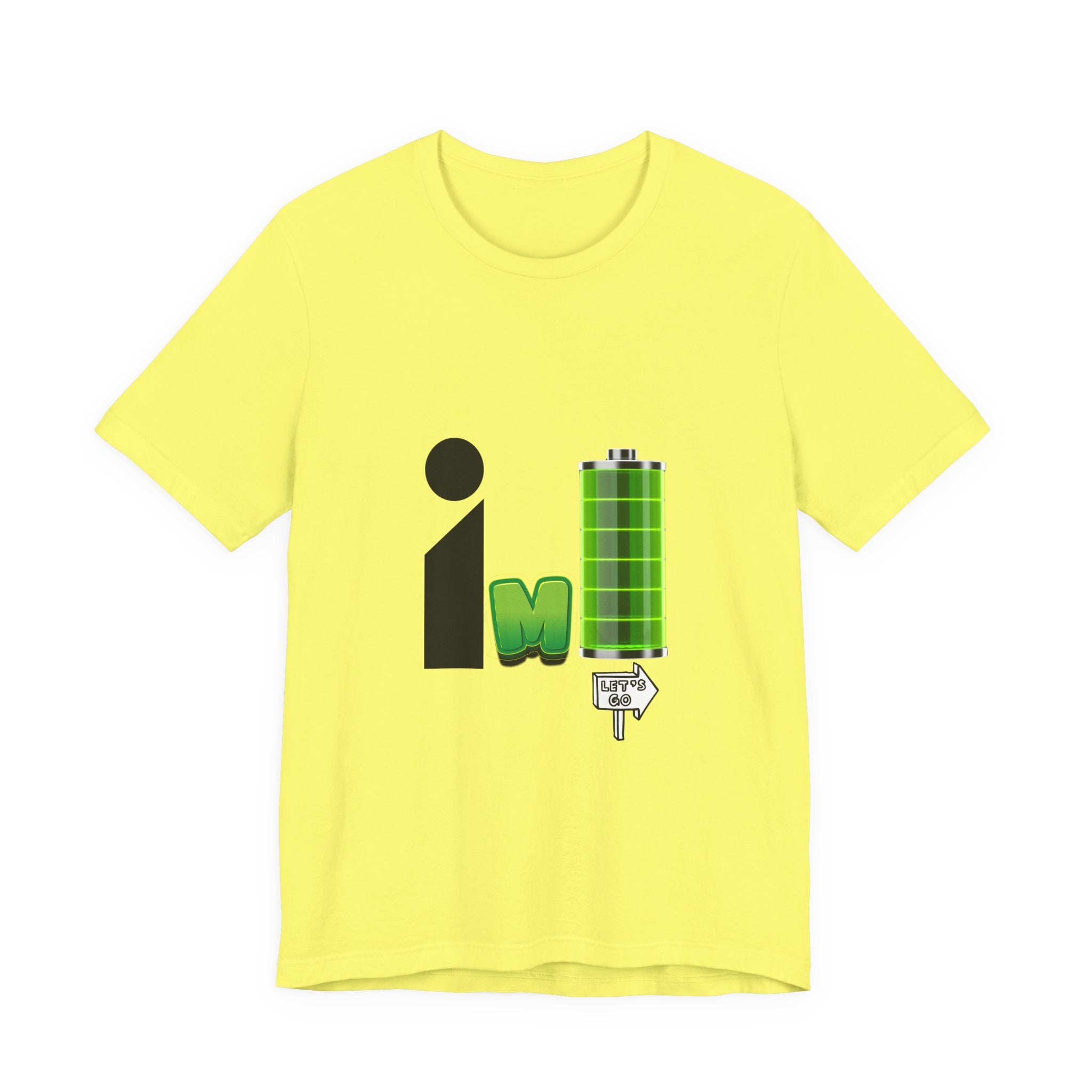 Energized Unisex Jersey Tee, Funny Graphic Tee, Rechargeable Battery Shirt, Gift for Tech Lovers, Casual Wear, Birthday Present, [...]