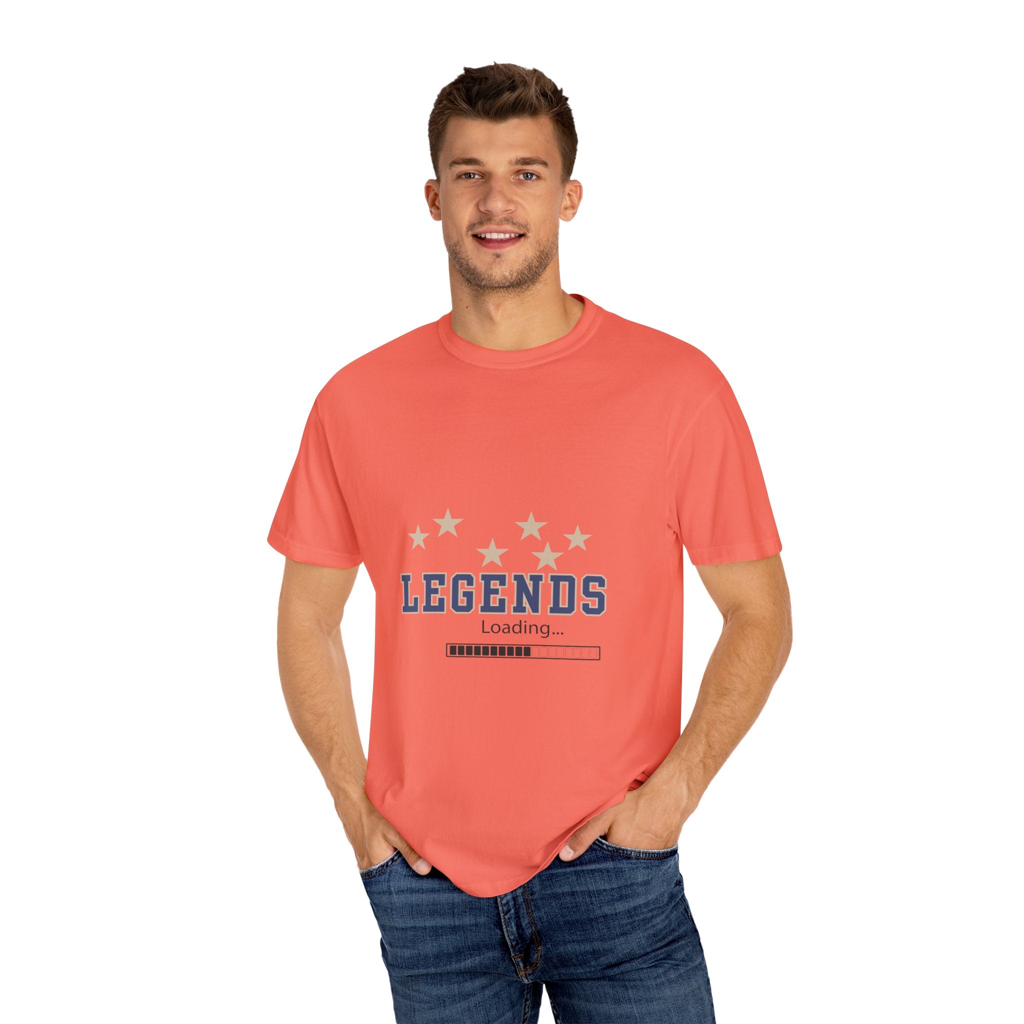 Legends Loading Unisex Garment-Dyed T-Shirt, Casual Tee, Gift for Sports Lovers, Team Spirit Wear, Birthday Present, Everyday Comfort