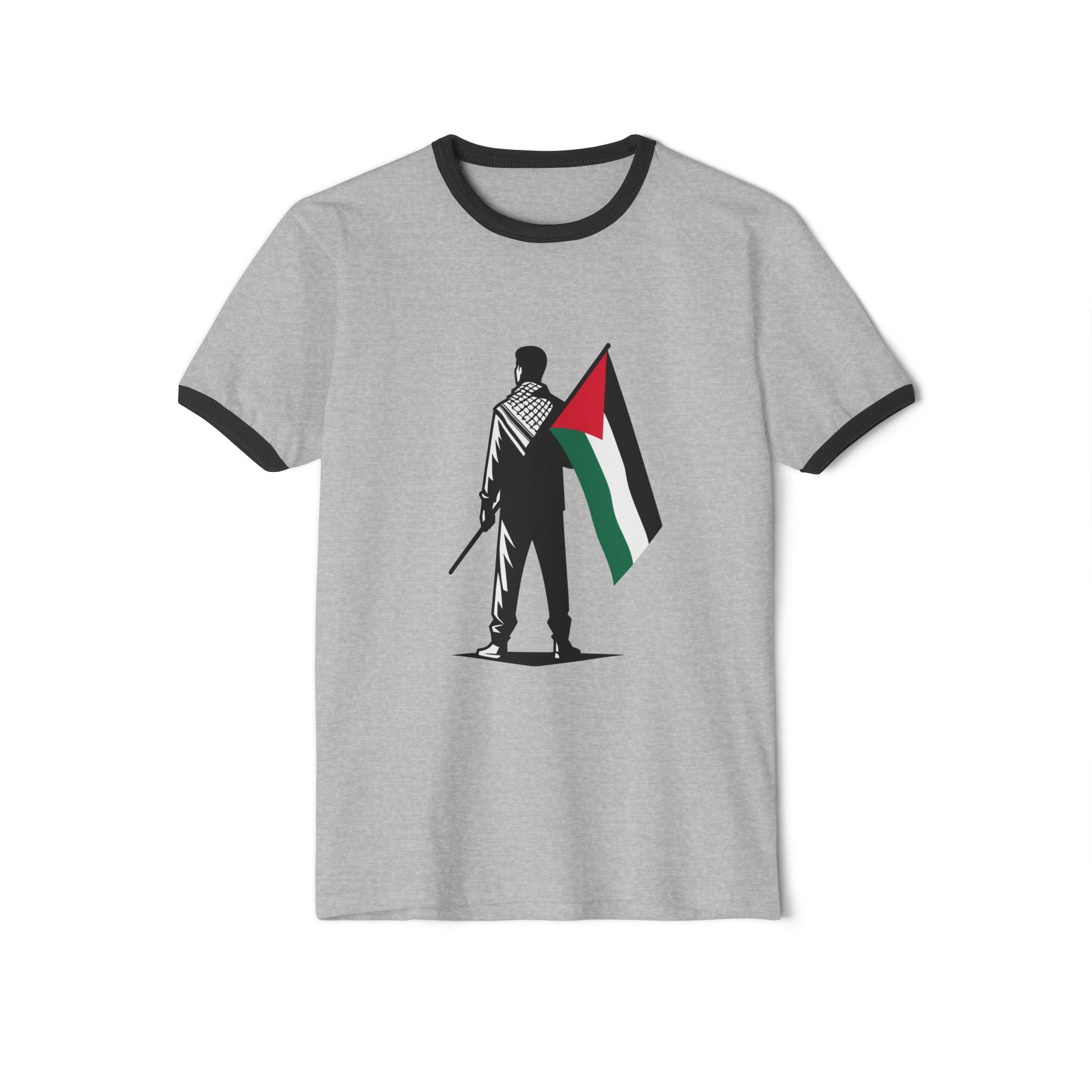 Patriotic Ringer T-Shirt | Unisex Cotton Tee, Casual Wear, Gift for Activists, National Independence, Statement Clothing, Fashion