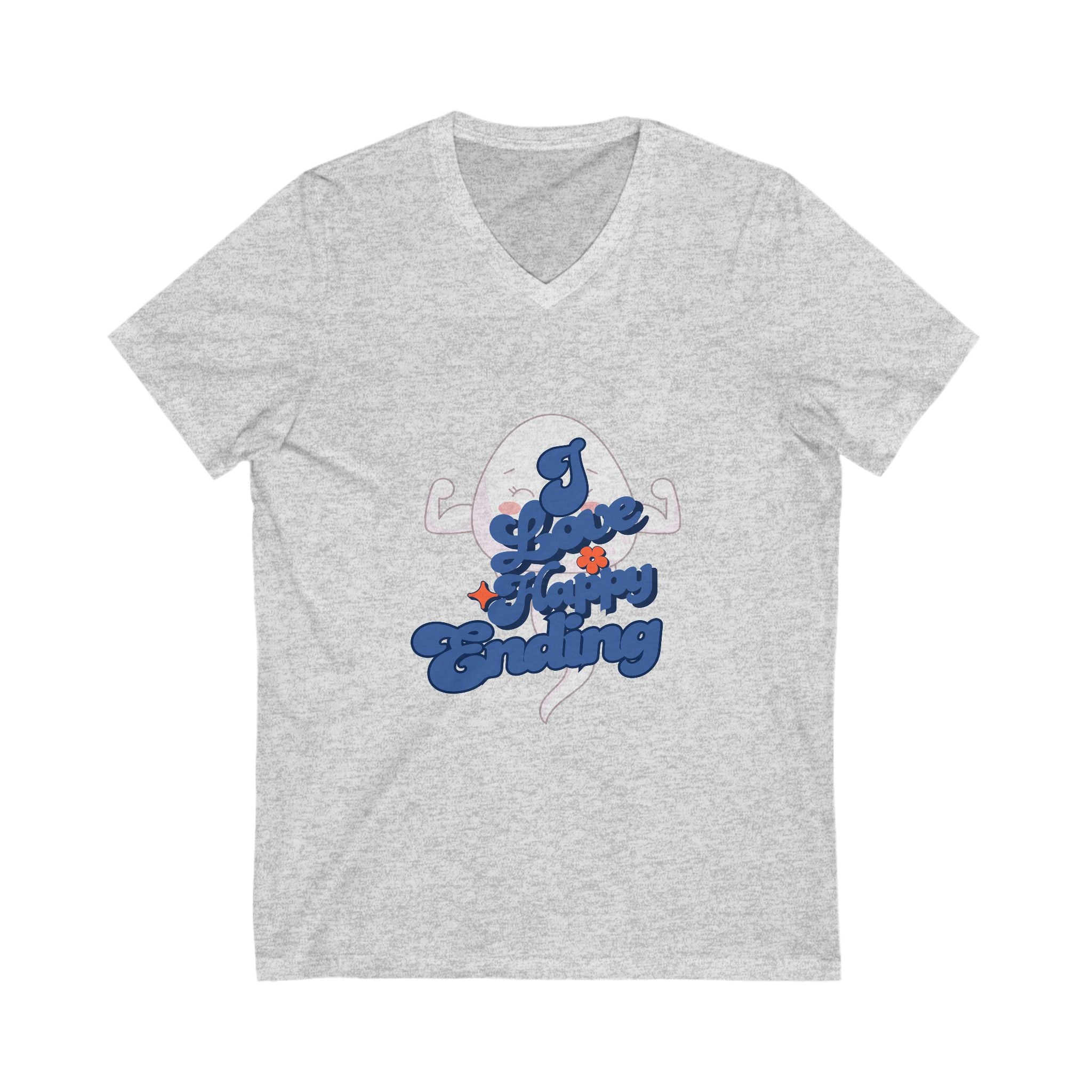 I Love Fairy Eating V-Neck Tee, Funny T-Shirt, Ghost Love Shirt, Halloween Apparel, Quirky Gift, Casual Outfit