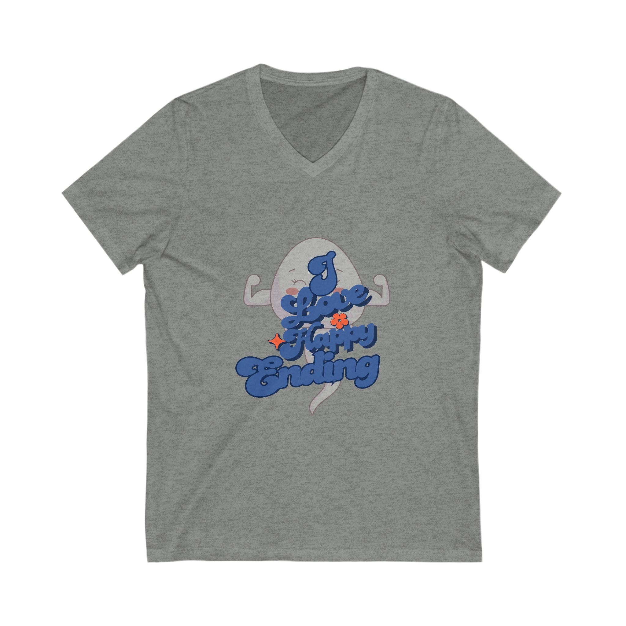 I Love Fairy Eating V-Neck Tee, Funny T-Shirt, Ghost Love Shirt, Halloween Apparel, Quirky Gift, Casual Outfit