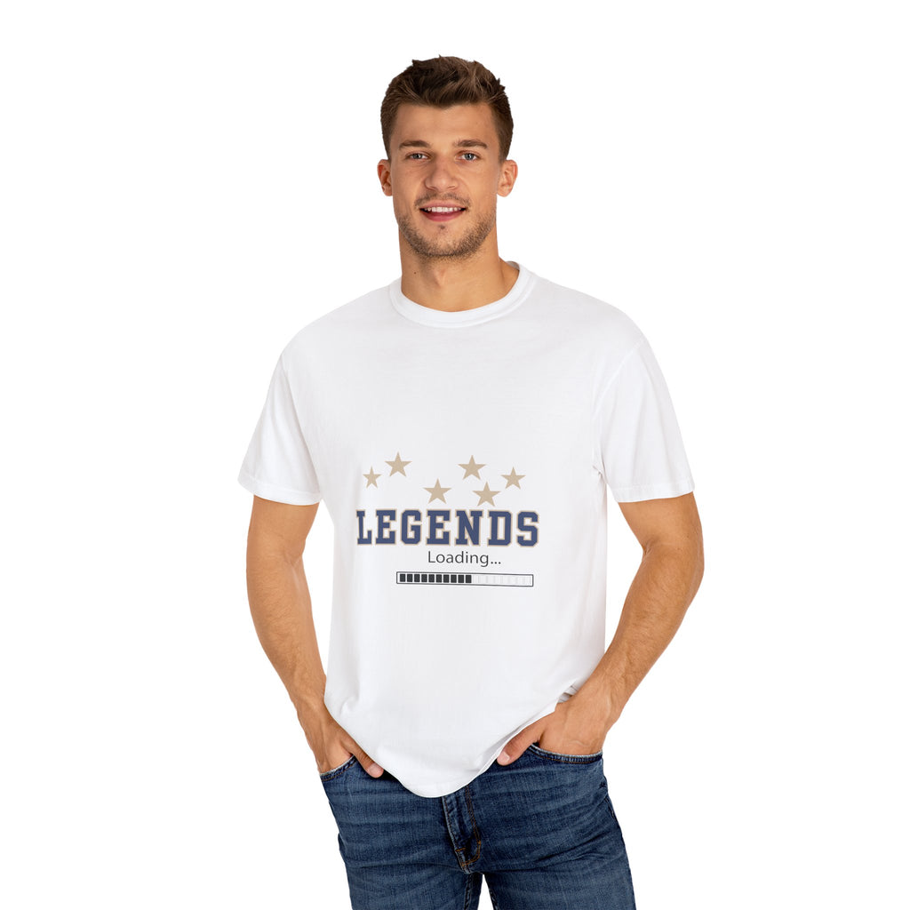 Legends Loading Unisex Garment-Dyed T-Shirt, Casual Tee, Gift for Sports Lovers, Team Spirit Wear, Birthday Present, Everyday Comfort