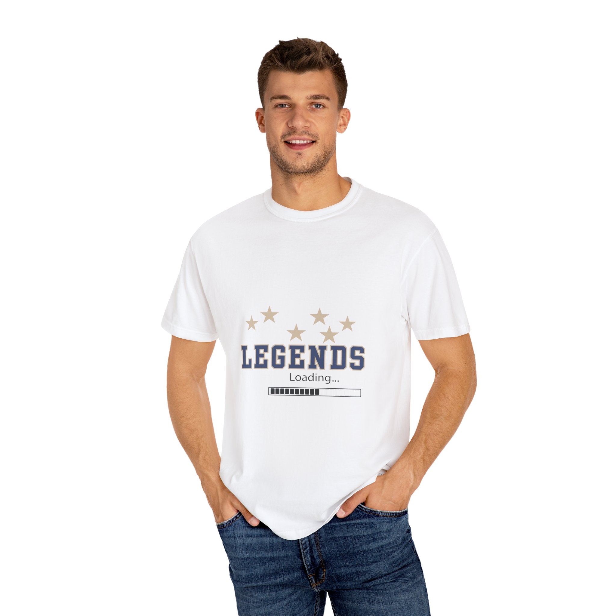 Legends Loading Unisex Garment-Dyed T-Shirt, Casual Tee, Gift for Sports Lovers, Team Spirit Wear, Birthday Present, Everyday Comfort