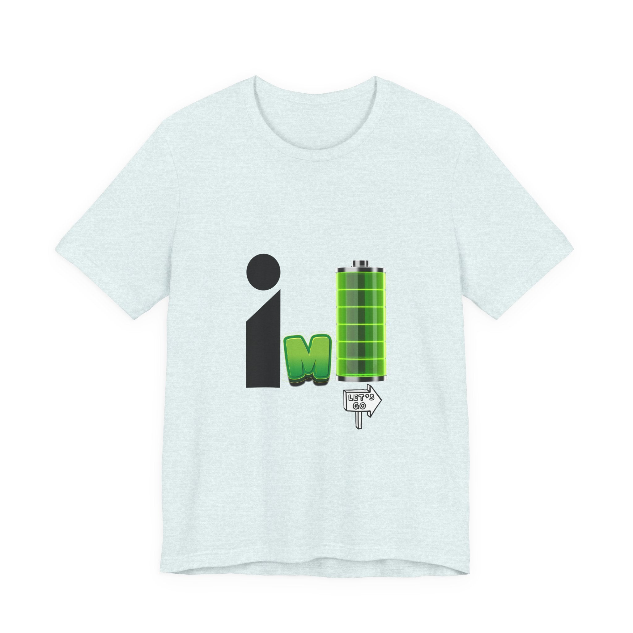 Energized Unisex Jersey Tee, Funny Graphic Tee, Rechargeable Battery Shirt, Gift for Tech Lovers, Casual Wear, Birthday Present, [...]