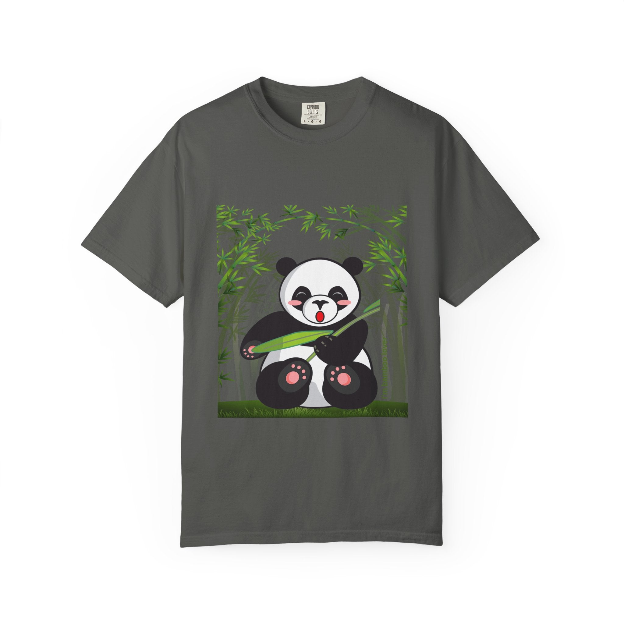 Cute Panda Garment-Dyed T-Shirt, Eco-Friendly Tee, Animal Lover Gift, Casual Wear, Graphic Tee, Cute Apparel