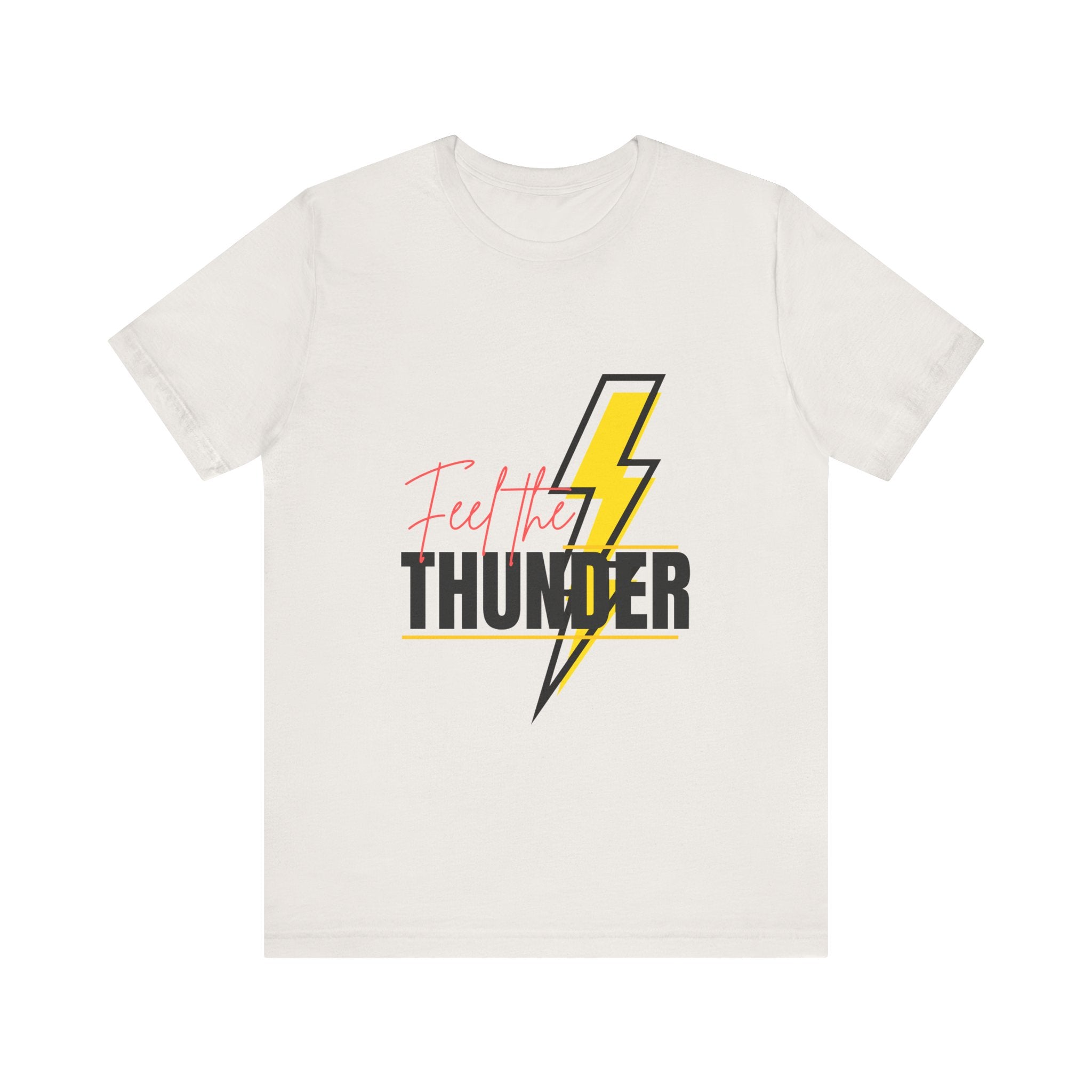 Unisex Oversized Thunder Tee - Feel the Thunder Graphic Tee, Casual T-Shirt, Gift for Music Lovers, Festival Fashion, Trendy Streetwear
