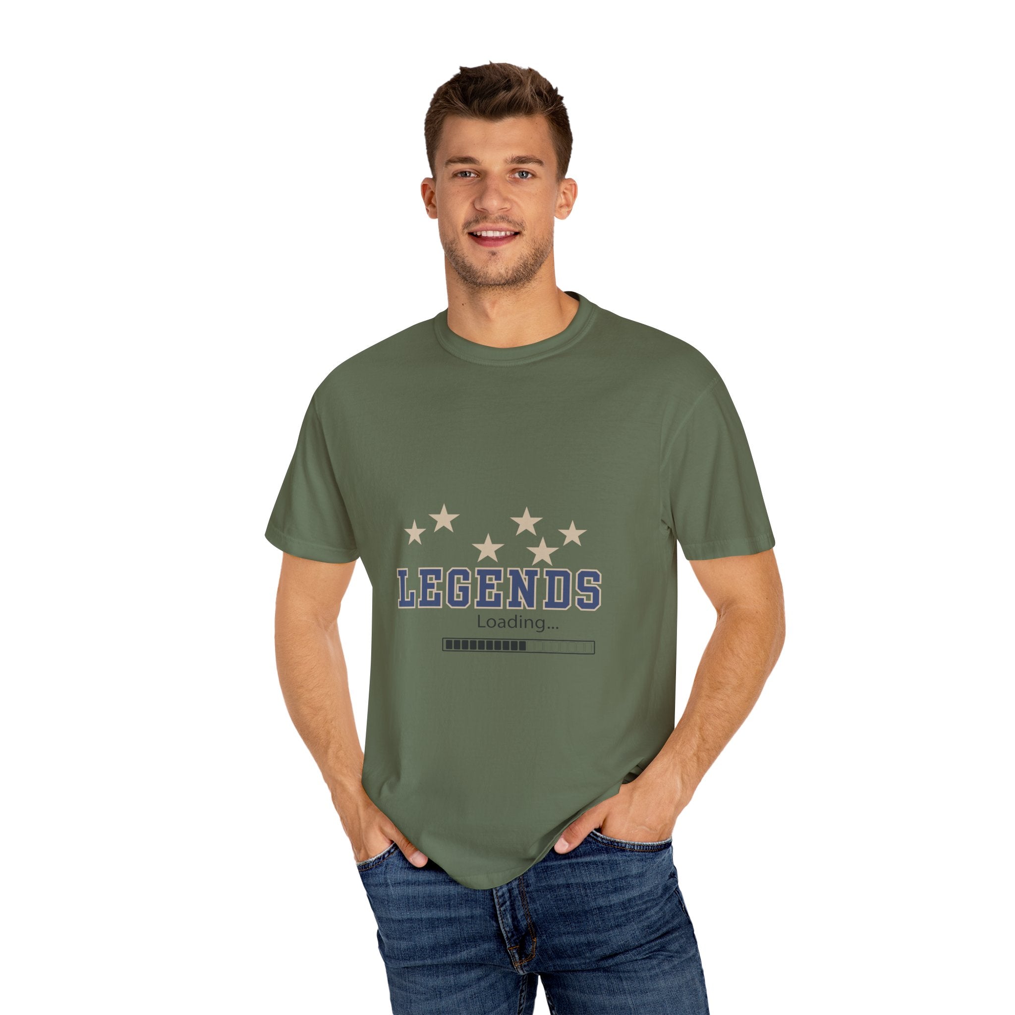 Legends Loading Unisex Garment-Dyed T-Shirt, Casual Tee, Gift for Sports Lovers, Team Spirit Wear, Birthday Present, Everyday Comfort