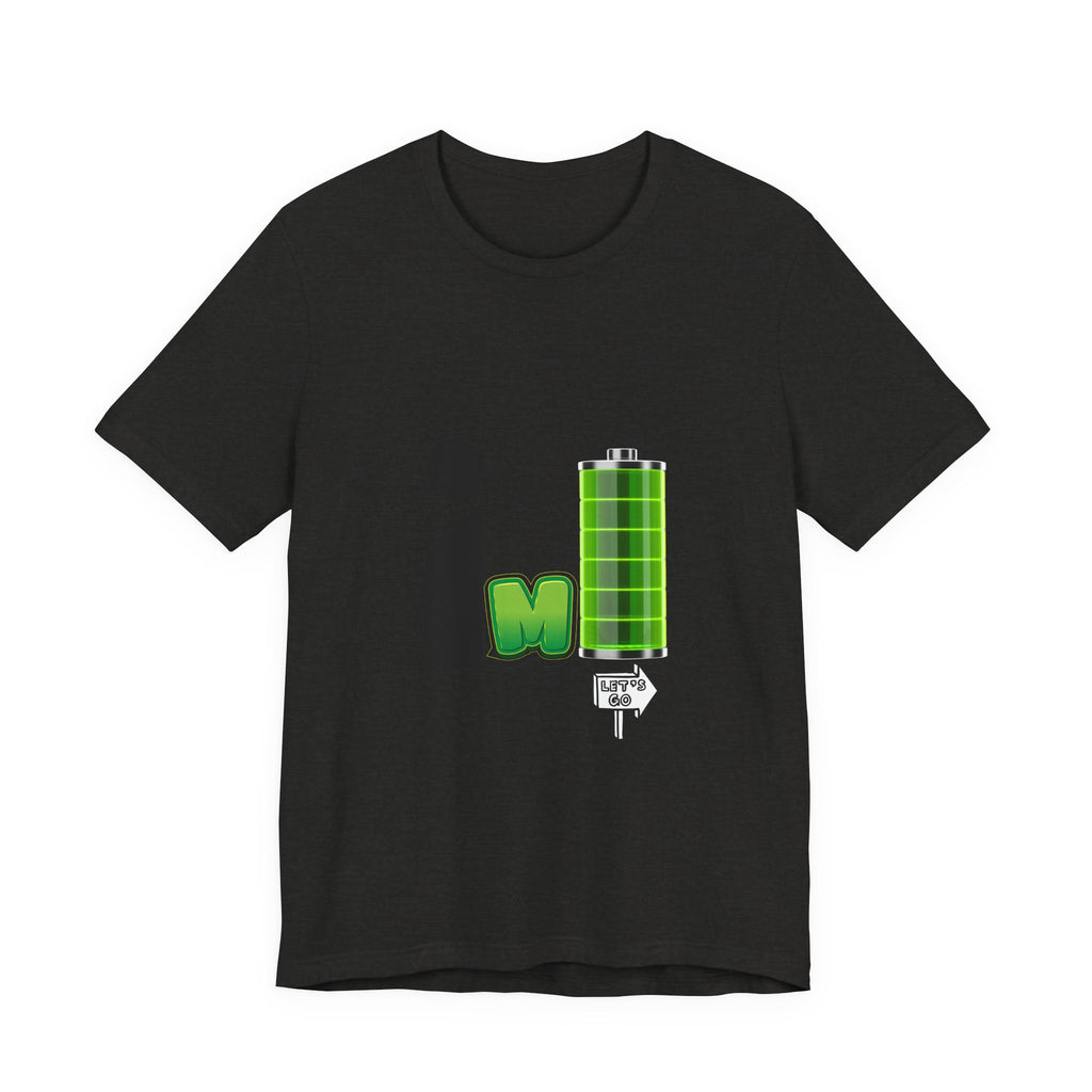 Energized Unisex Jersey Tee, Funny Graphic Tee, Rechargeable Battery Shirt, Gift for Tech Lovers, Casual Wear, Birthday Present, [...]