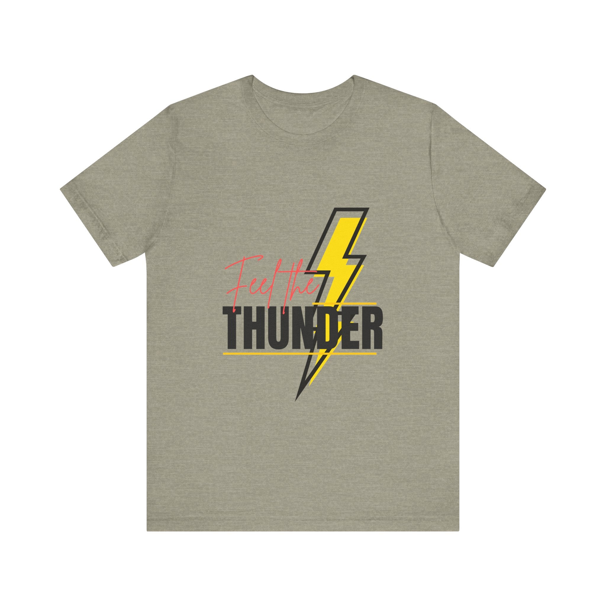 Unisex Oversized Thunder Tee - Feel the Thunder Graphic Tee, Casual T-Shirt, Gift for Music Lovers, Festival Fashion, Trendy Streetwear