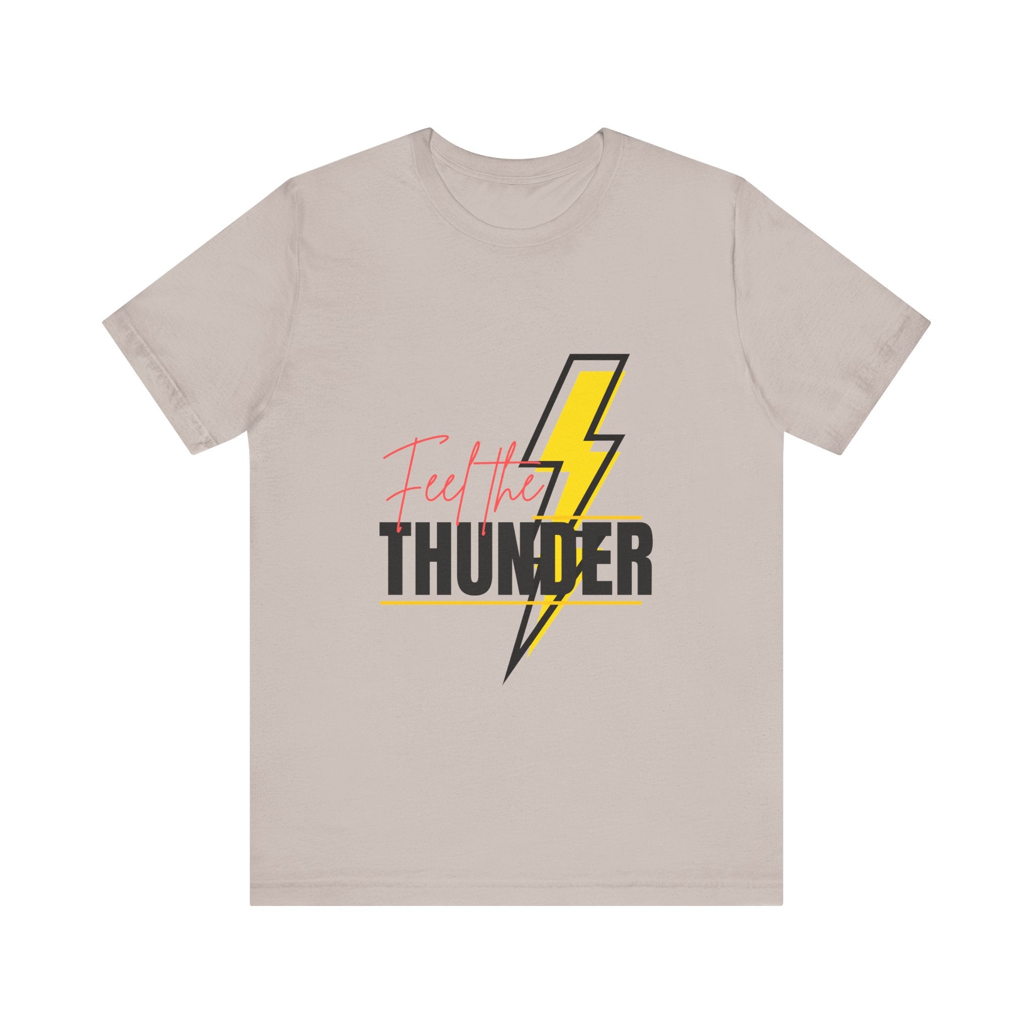 Unisex Oversized Thunder Tee - Feel the Thunder Graphic Tee, Casual T-Shirt, Gift for Music Lovers, Festival Fashion, Trendy Streetwear