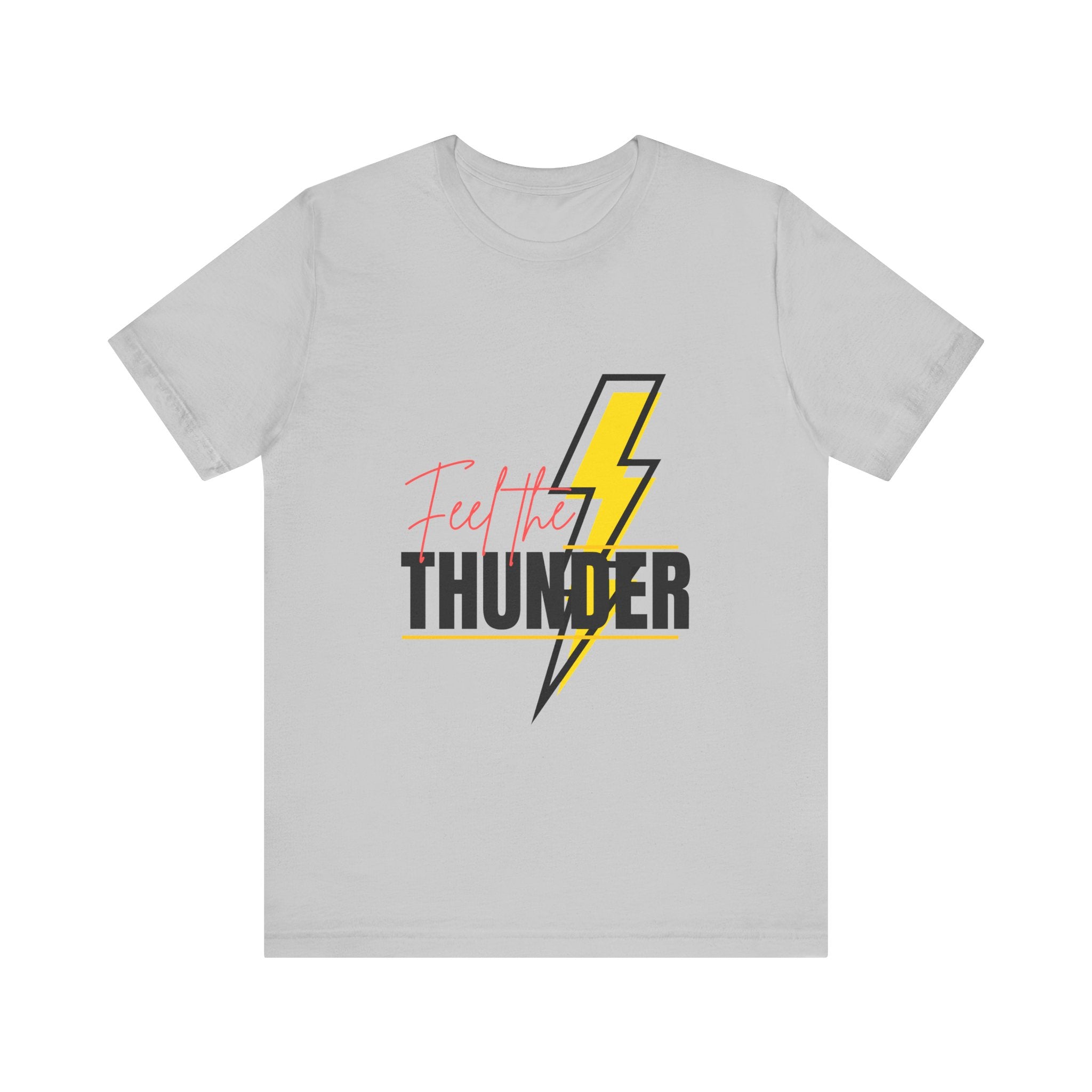 Unisex Oversized Thunder Tee - Feel the Thunder Graphic Tee, Casual T-Shirt, Gift for Music Lovers, Festival Fashion, Trendy Streetwear